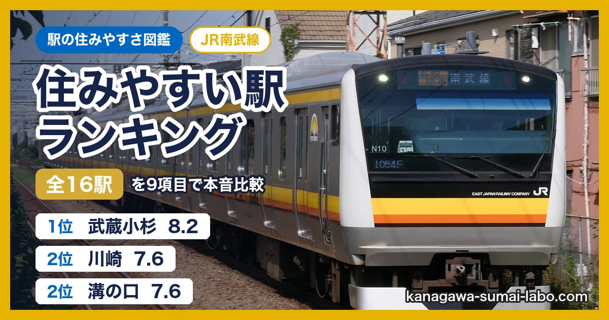 JR南武線 住みやすい駅ランキング