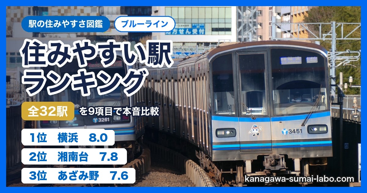 横浜市営地下鉄ブルーライン 住みやすい駅ランキング