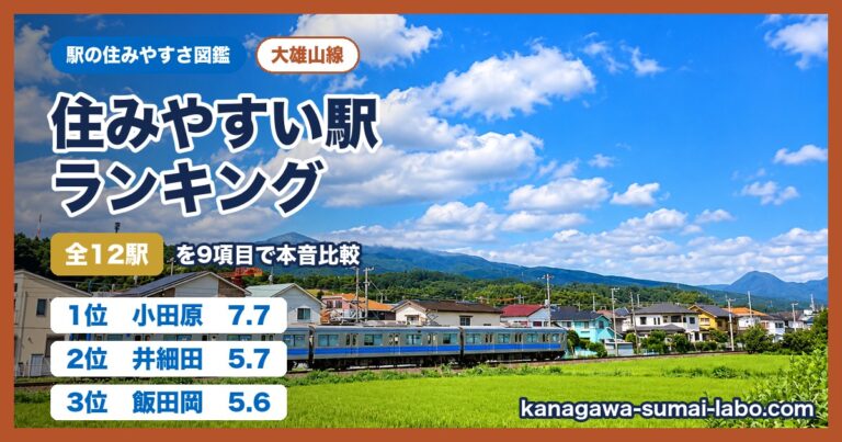 伊豆箱根鉄道大雄山線 住みやすい駅ランキング