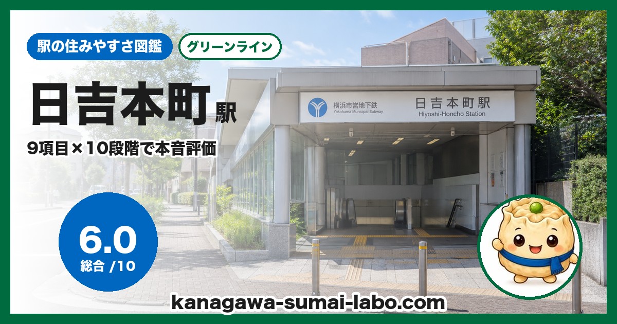 日吉本町駅前の風景