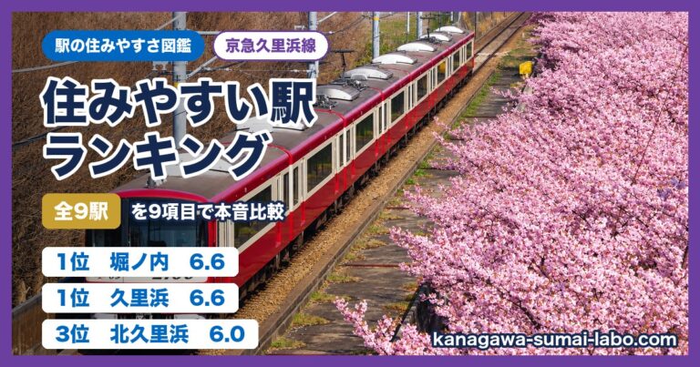 京急久里浜線 住みやすい駅ランキング