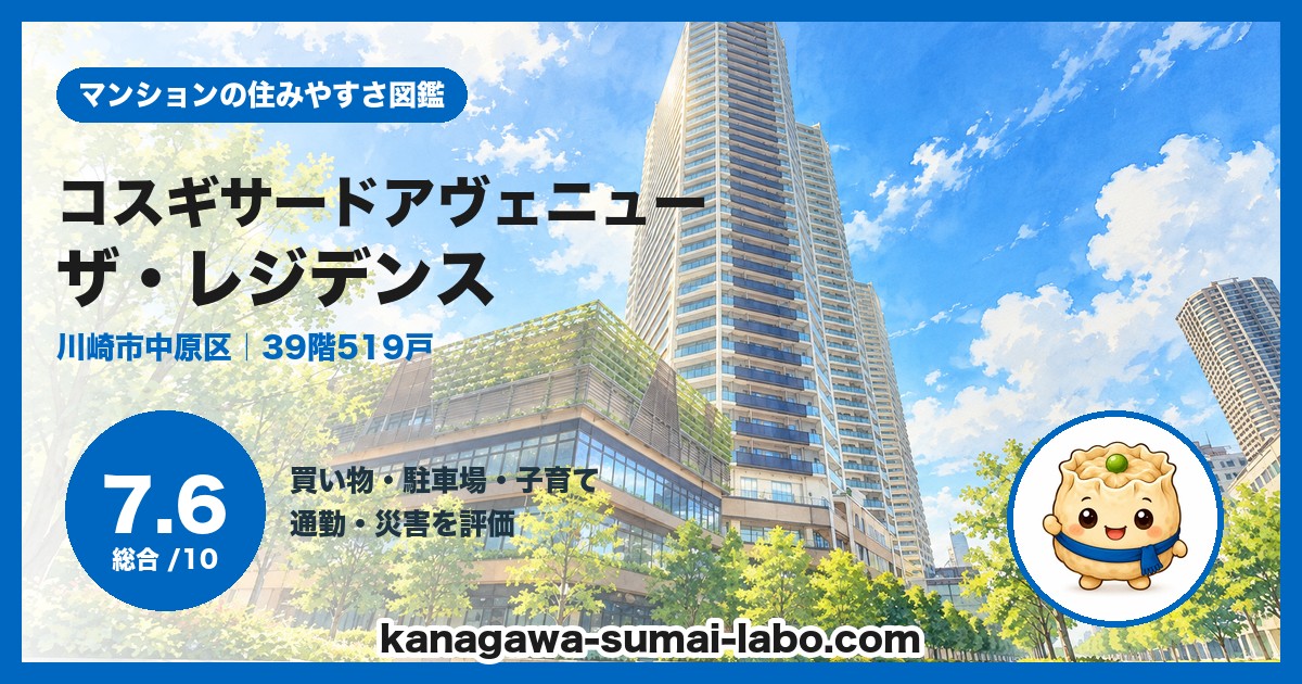 コスギ サード アヴェニュー ザ・レジデンスの住みやすさ（総合7.6）